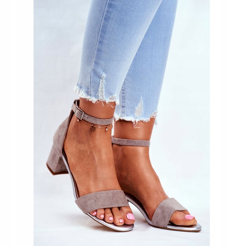 Sandalias Mujer Eco-Suede Sergio Leone Gris SK839 1