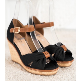 SHELOVET Sandalias de tacón negro 5