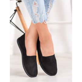 SHELOVET Slipons de gamuza negro 3