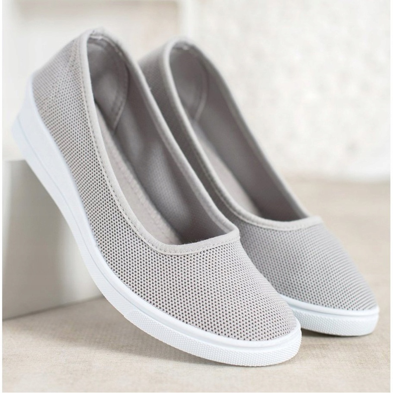 SHELOVET Bailarinas Casual Gris 1
