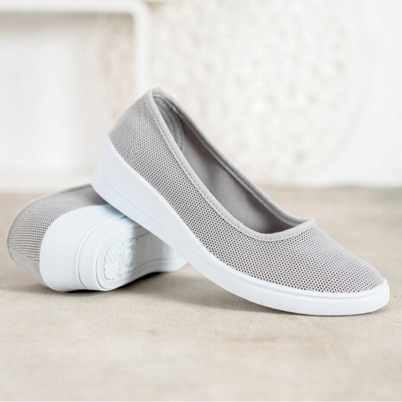 SHELOVET Bailarinas Casual Gris 2