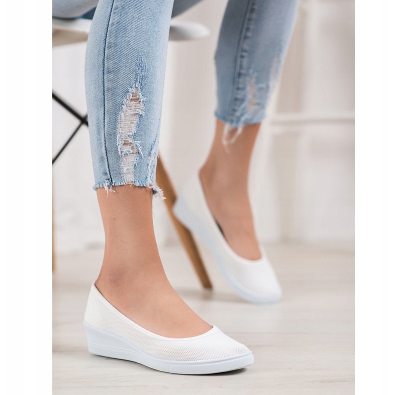 SHELOVET Bailarinas Casuales Blancas blanco 1