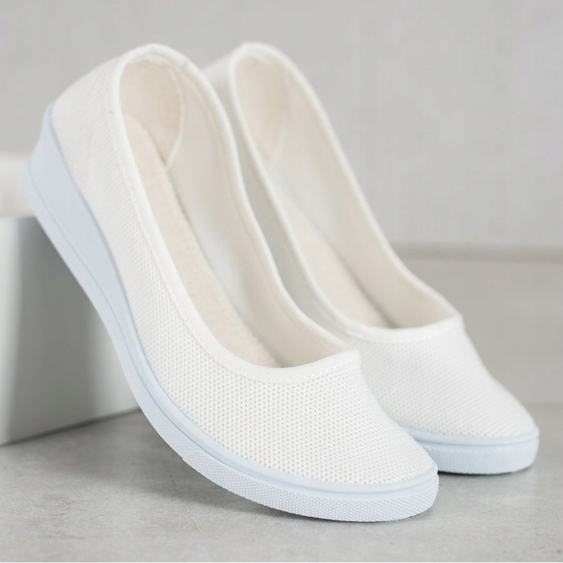 SHELOVET Bailarinas Casuales Blancas blanco 2