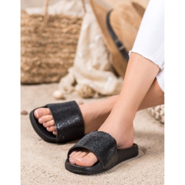 SHELOVET Zapatillas negras de moda negro 3