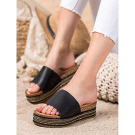 SHELOVET Zapatillas negras en la plataforma negro 1