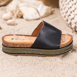 SHELOVET Zapatillas negras en la plataforma negro 2