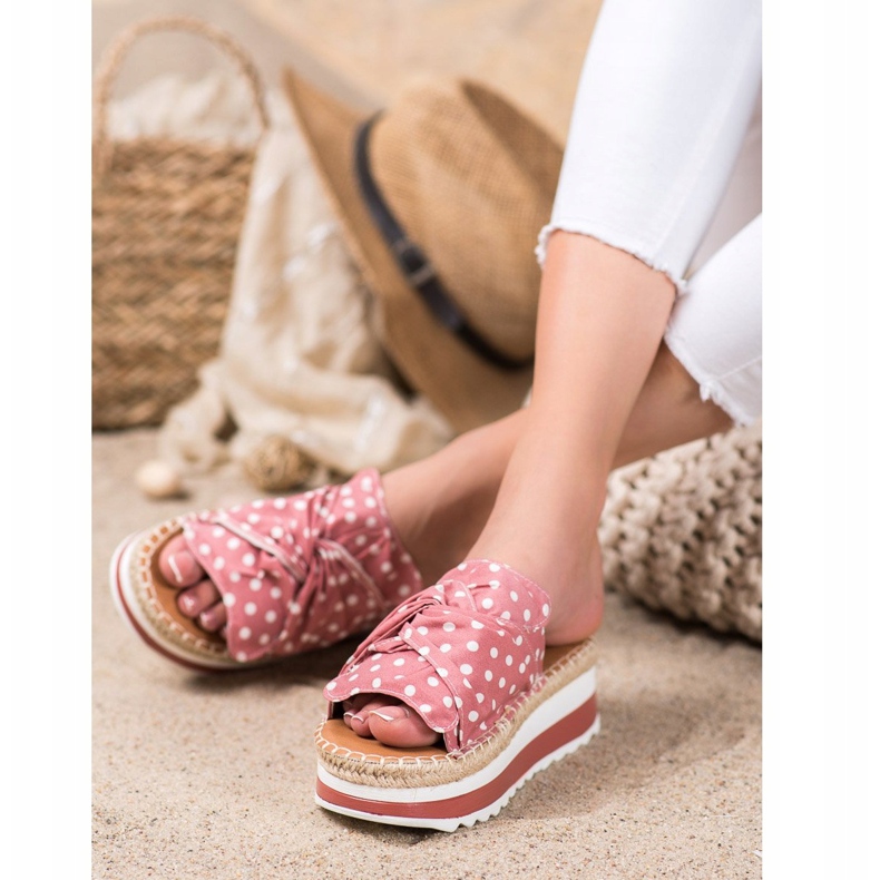 SHELOVET Zapatillas en una plataforma alta rosa 1