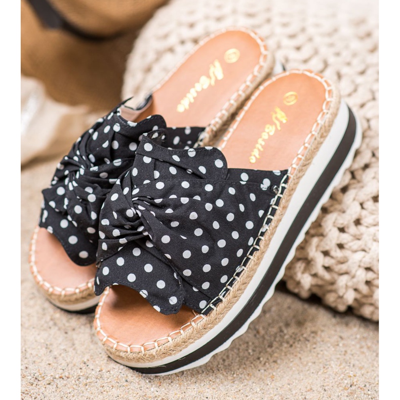 SHELOVET Zapatillas en una plataforma alta negro 1