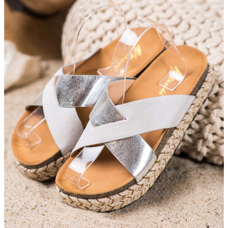 SHELOVET Zapatillas en la plataforma gris 1