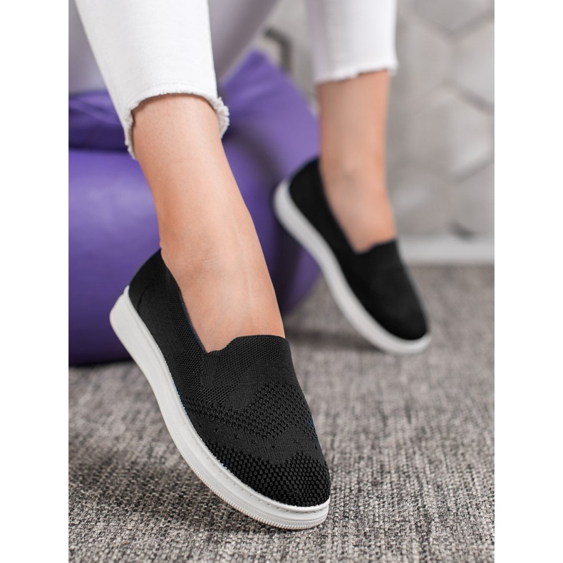 Via Giulia  Slipons en la plataforma negro 1 Via Giulia  Slipons en la plataforma negro 1