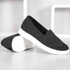 Via Giulia  Slipons en la plataforma negro 4