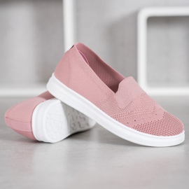 Via Giulia  Slipons en la plataforma rosado 3