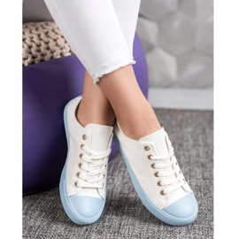 SHELOVET Zapatillas Textiles blanco azul 6