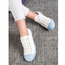 SHELOVET Zapatillas Textiles blanco azul 5