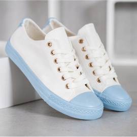 SHELOVET Zapatillas Textiles blanco azul 1