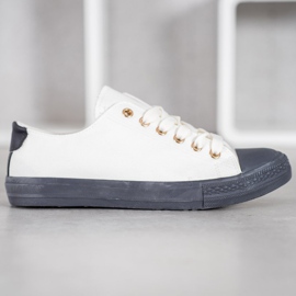 SHELOVET Zapatillas Textiles blanco gris 2