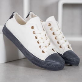 SHELOVET Zapatillas Textiles blanco gris 4