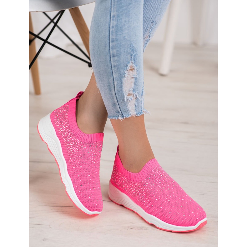 SHELOVET Zapatillas sin cordones rosa 1