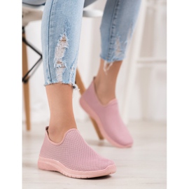 Super Mode Calzado deportivo sin cordones rosado 1