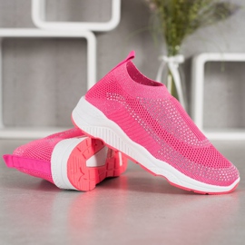 Zapatillas rosas sin cordones rosado 2