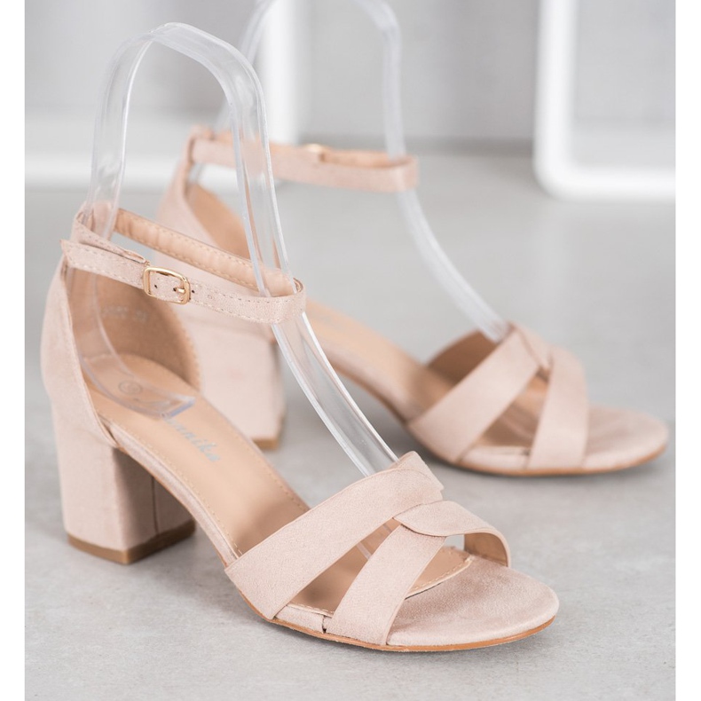 Mannika Sandalias de ante marrón 2