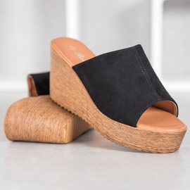 Renda Sandalias de tacón negro 1