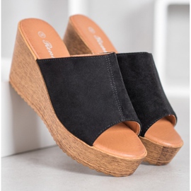 Renda Sandalias de tacón negro 5
