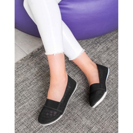 Bona Zapatos calados sin cordones negro 2