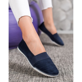 Bona Zapatos sin cordones de gamuza azul 4