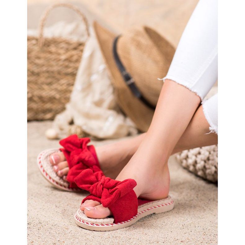 Anesia Paris Zapatillas de gamuza con estilo rojo 1