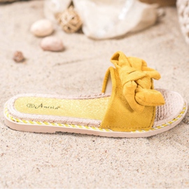 Anesia Paris Zapatillas de gamuza con estilo amarillo 4