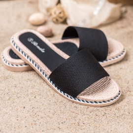 Renda Pantuflas Textiles Negras negro 1 Renda Pantuflas Textiles Negras negro 1