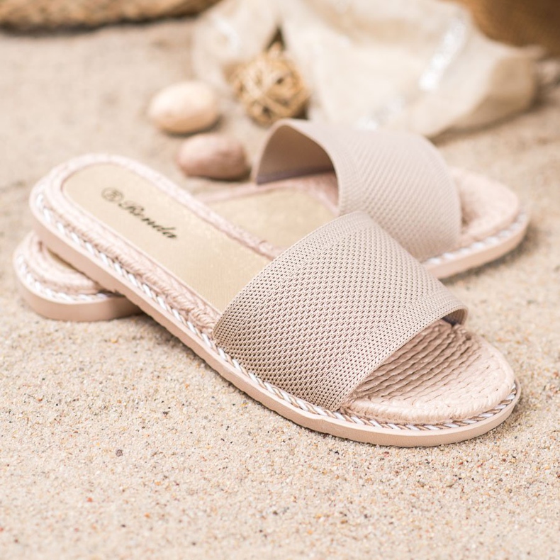 Renda Pantuflas Textil Beige 1