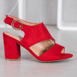 Mannika Sandalias de tacón rojas rojo 2