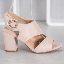 Mannika Sandalias de tacón en beige 2