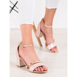 Mannika Sandalias elegantes con purpurina amarillo 1