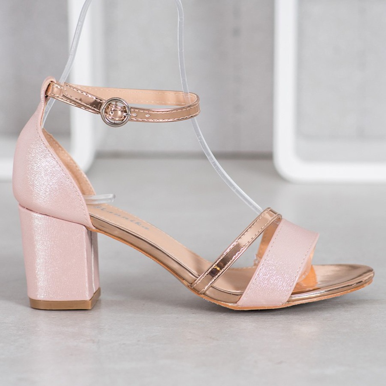 Mannika Sandalias elegantes con purpurina amarillo 2