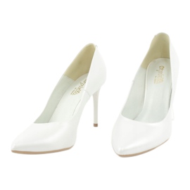 Zapato de salón con alfiler, perla blanca Espinto C-602/134 blanco 2