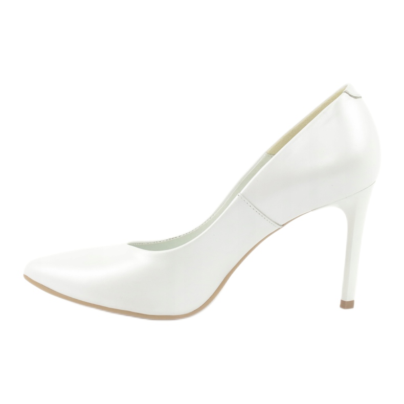 Zapato de salón con alfiler, perla blanca Espinto C-602/134 blanco 1