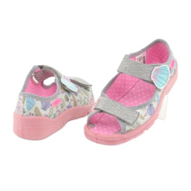 Calzado infantil befado 969X154 rosado gris multicolor 4