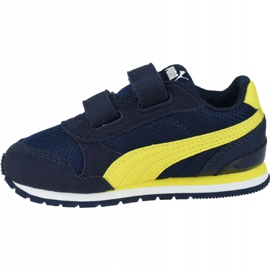 Puma St Runner V 2 Infants Jr 367137-09 azul marino amarillo 1