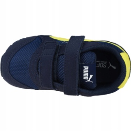 Puma St Runner V 2 Infants Jr 367137-09 azul marino amarillo 2