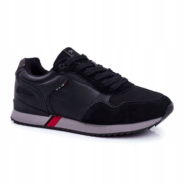 EVE Zapatillas Deportivas Hombre Piel Ante Negro Fonsi 1