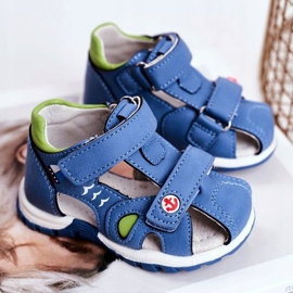 Apawwa Sandalias Infantiles con Velcro Azul Nubira 1