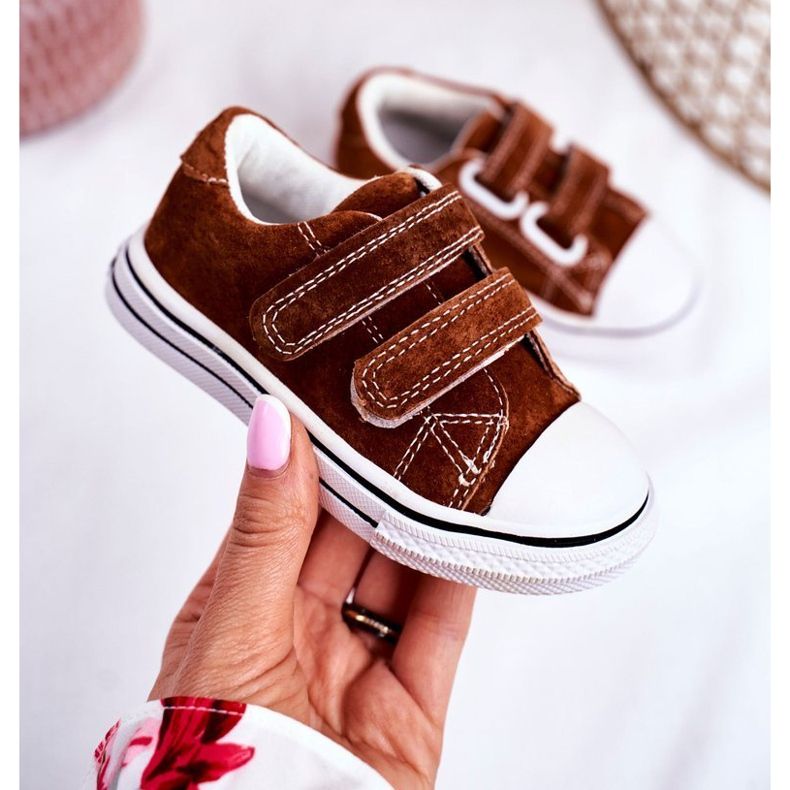 Apawwa Zapatillas de niños con velcro Brown Stavia marrón 1