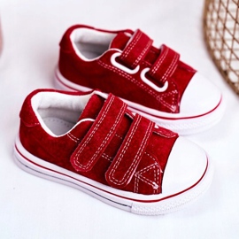 Apawwa Zapatillas Infantiles Red Stavia Velcro rojo rojo 2