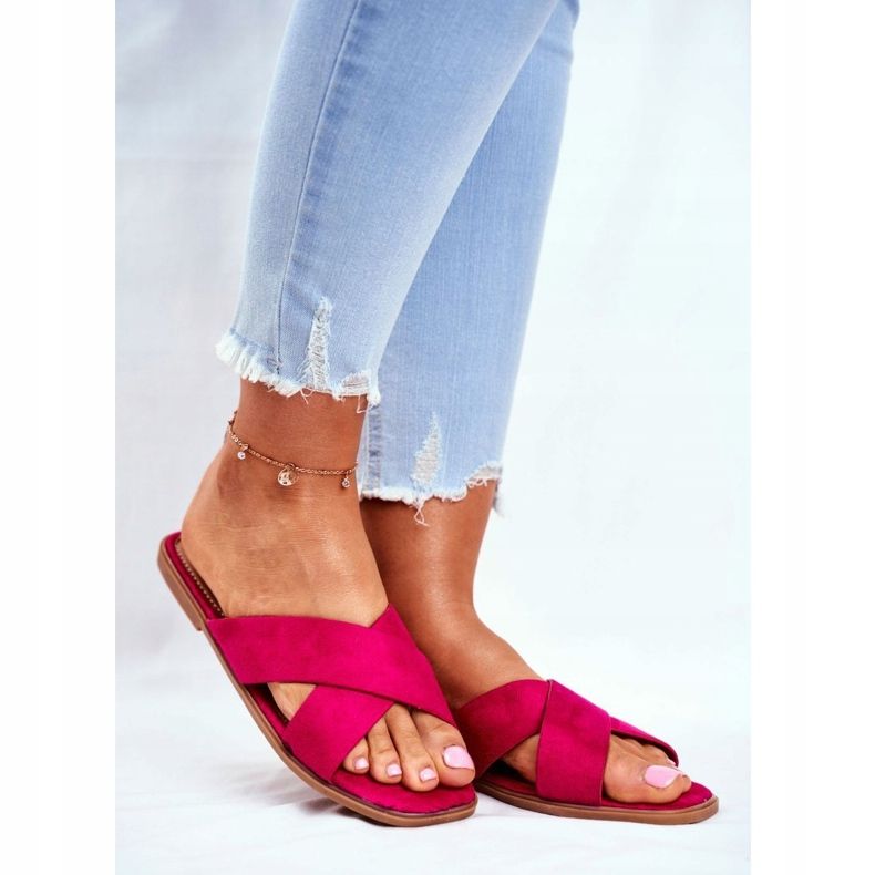 Zapatillas Mujer Cinturones en la Cruz Fucsia Filipinas rosa 1