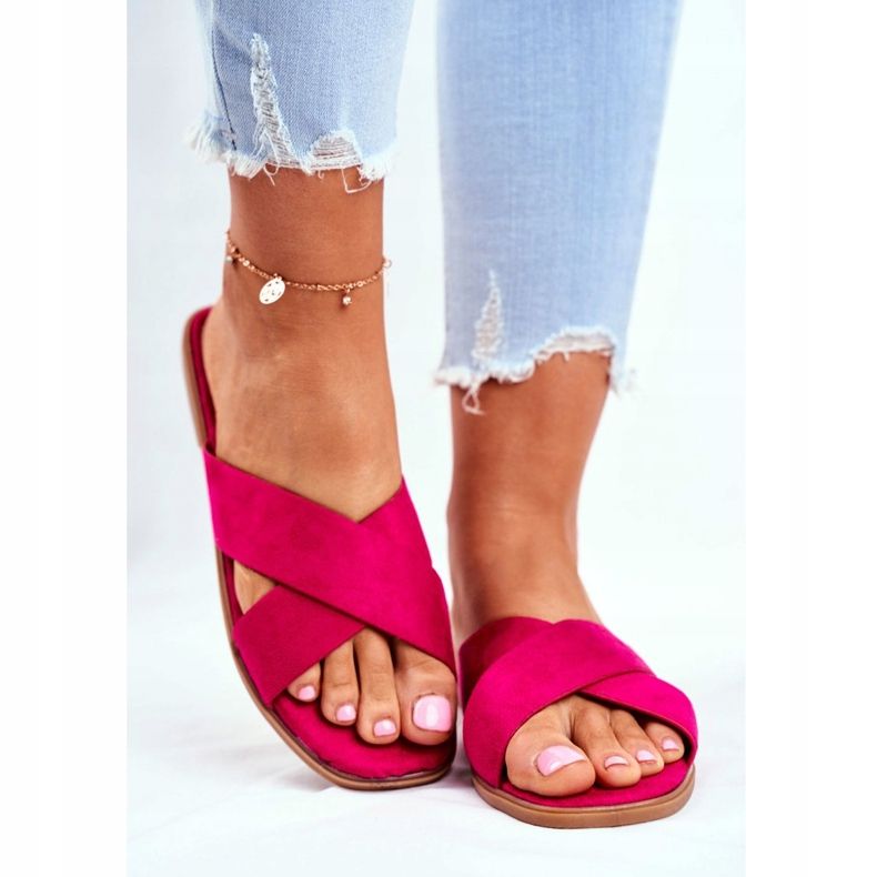 Zapatillas Mujer Cinturones en la Cruz Fucsia Filipinas rosado 2