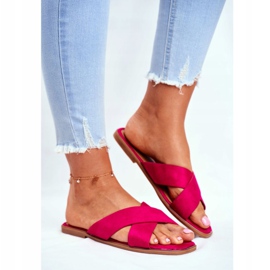Zapatillas Mujer Cinturones en la Cruz Fucsia Filipinas rosado 3