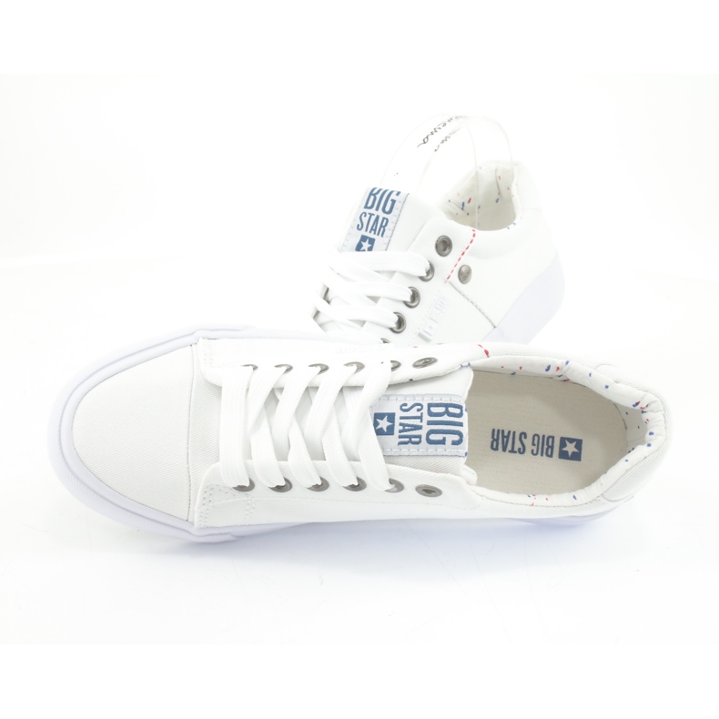 Zapatillas de hombre Big Star atadas blancas AA274511 blanco 4 Zapatillas de hombre Big Star atadas blancas AA274511 blanco 4